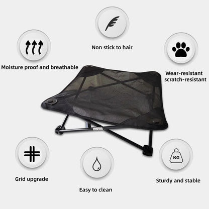 Outdoor Elevated Dog Bed, Folding Portable Pet Cot for Cats & Dogs, Moisture-Resistant All-Season Design - Bond Well Supplies