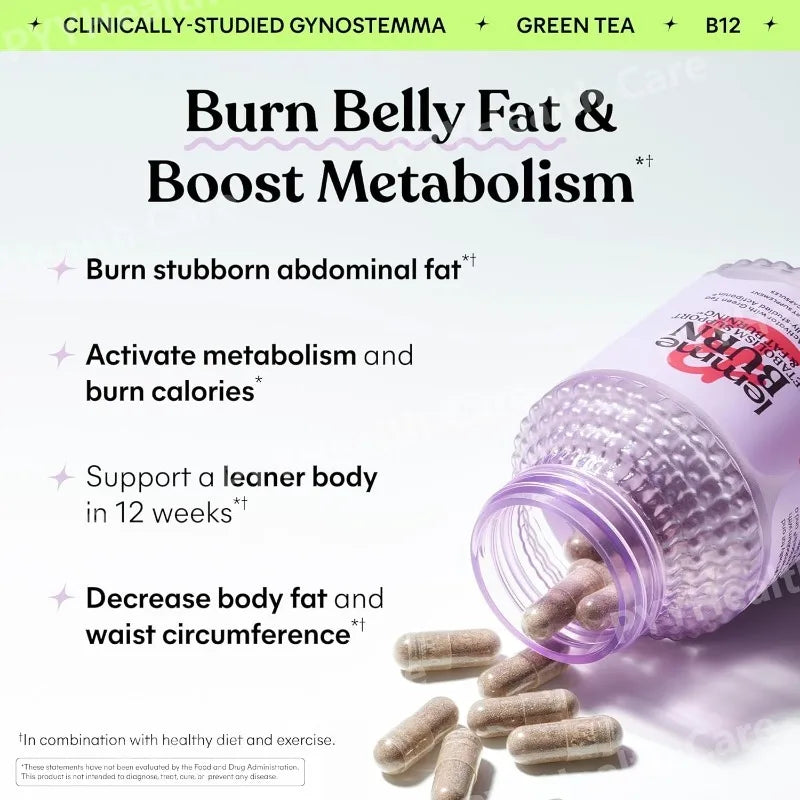 Metabolism Support Supplement with Actiponin, Gynostemma, Vitamins B6 & B12, 60 Capsules