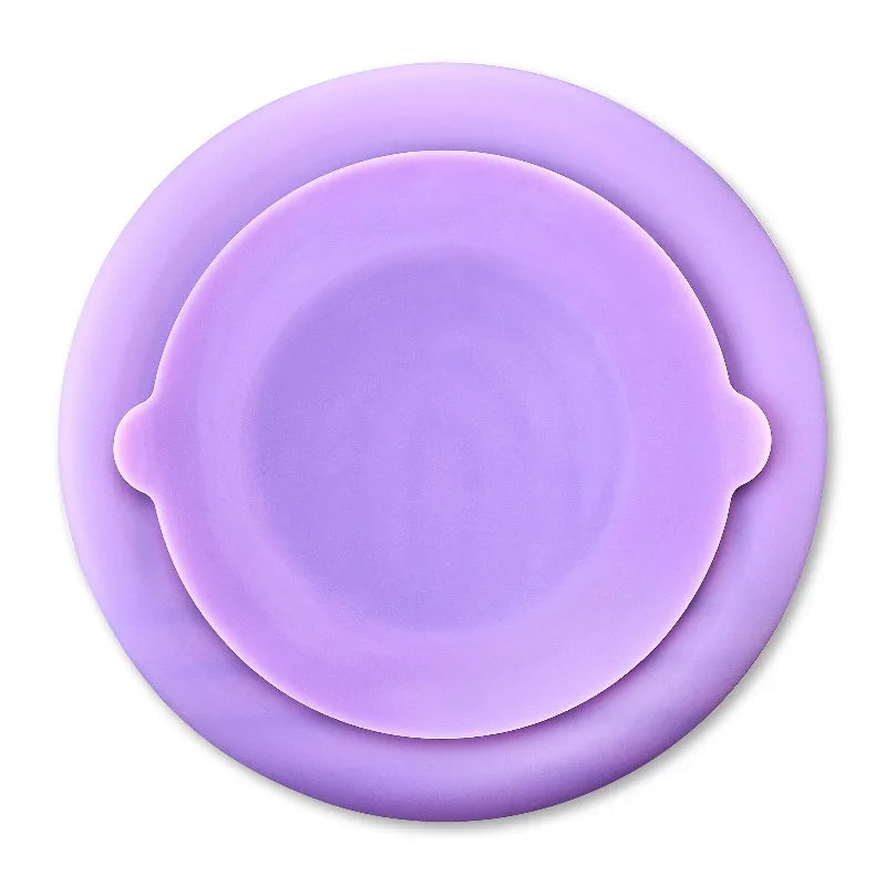 Slow Feeder Pet Bowl, Purple Rainbow Design for Dogs & Cats