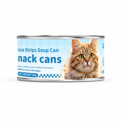 Wet Cat Food 85g Cans, Hydrating Cat Soup Snacks for Kittens, Adult Cats & Daily Feeding - Bond Well Supplies