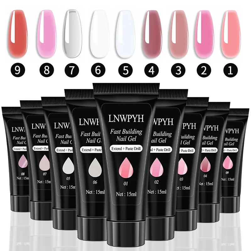 Professional Gel Nail Polish Kit, Semi-Permanent UV LED Gel Varnish Set with Nail Dryer & Electric Nail Drill - Bond Well Supplies