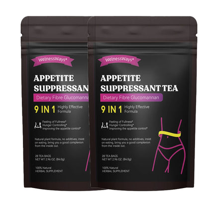 Appetite Suppressant Green Tea, Fullness Support & Dietary Supplement, 28 Tea Bags - Bond Well Supplies