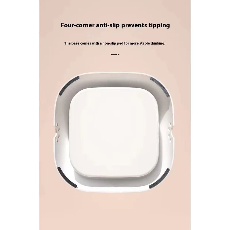 Floating Dog Water Dispenser, 1.5L ABS Plastic No-Spill Water Bowl with Non-Slip Base SEO-Optimized - Bond Well Supplies