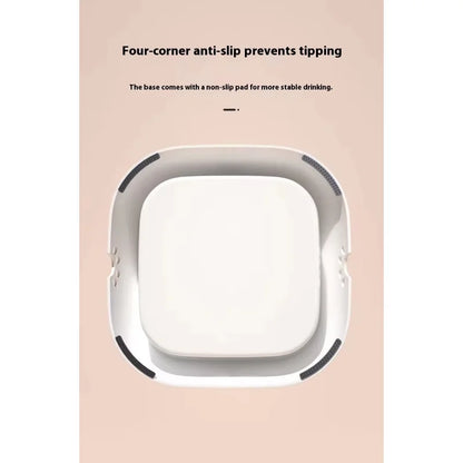 Floating Dog Water Dispenser, 1.5L ABS Plastic No-Spill Water Bowl with Non-Slip Base SEO-Optimized - Bond Well Supplies