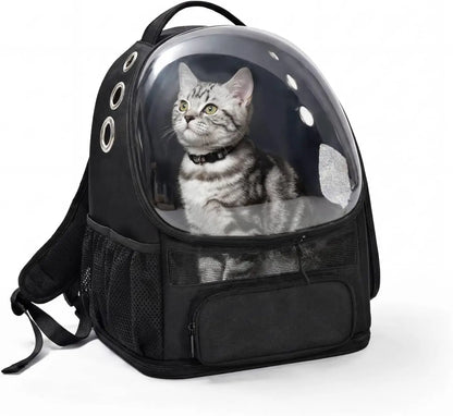 Pet Carrier Backpack for Small Cats and Dogs with Bubble Window, Ventilated Mesh and Foldable Design