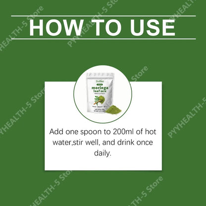 Organic Moringa Oleifera Leaf Powder 180g, Green Superfood with Vitamins A & C, Calcium & Iron - Bond Well Supplies