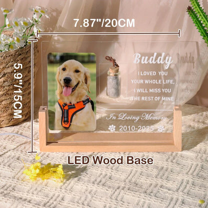 Personalized Pet Memorial Acrylic Plaque, Custom Photo Keepsake for Dogs and Cats