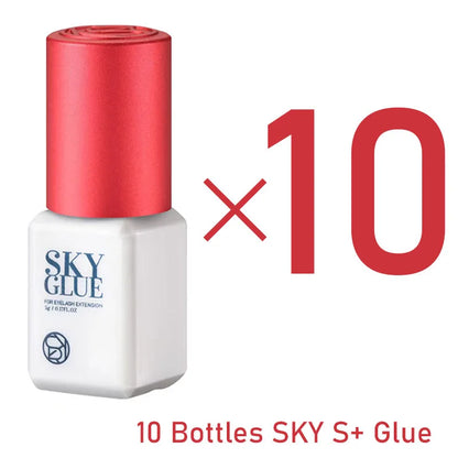 SKY Eyelash Extension Adhesive, 10 Bottles x 5ml, Black Lash Glue for Professional Makeup - Bond Well Supplies