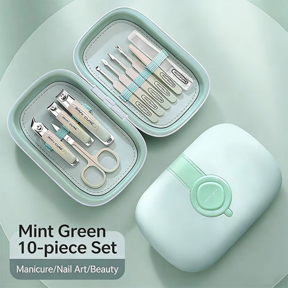 Stainless Steel Nail Clipper Set, 10-22PCS Manicure & Pedicure Tools with Portable Case - Bond Well Supplies