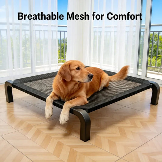 All-Season Folding Dog Bed, Portable Camping Pet House with Detachable Washable Cover - Bond Well Supplies