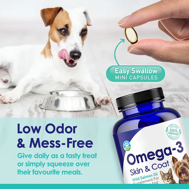 Omega-3 Fish Oil for Dogs, Icelandic Wild-Caught Formula for Healthy Skin, Coat & Shedding Support - Bond Well Supplies