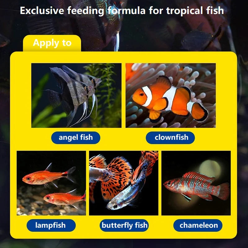 Natural Color-Enhancing Fish Food, 30g Granular Diet for German Angelfish & Tropical Aquarium Fish - Bond Well Supplies