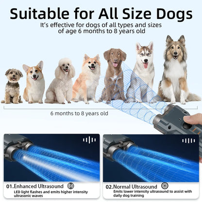 Rechargeable Ultrasonic Dog Training Device with LED Flashlight