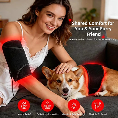Red Light Therapy Pad, 70 LEDs, 660nm & 850nm Near-Infrared Heating Pad for Arm, Leg, Shoulder & Back - Bond Well Supplies