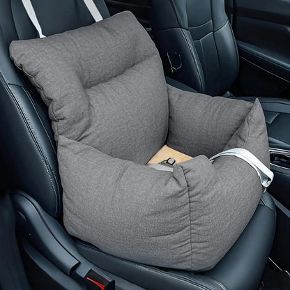Dog Booster Car Seat Bed for Small Dogs, Elevated Travel Seat with Safety Tether