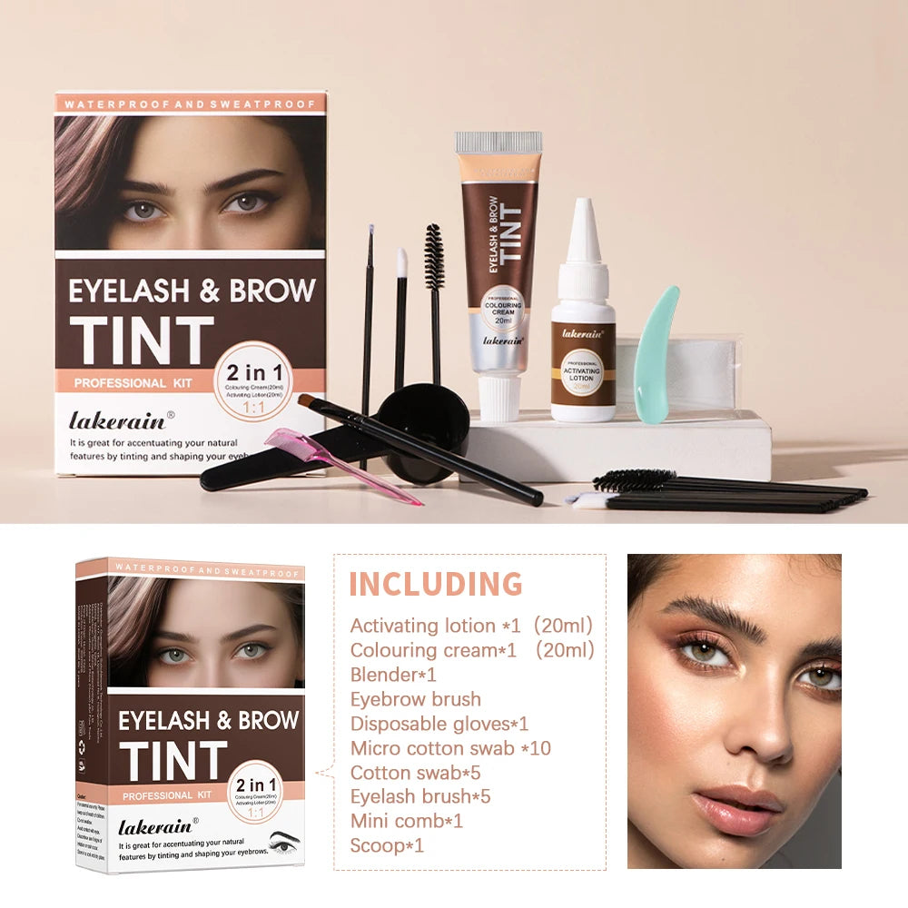 Eyelash Lift & Tint Kit, 2-in-1 Lash Perm and Brow Lamination Beauty Tool for Salon & Home - Bond Well Supplies