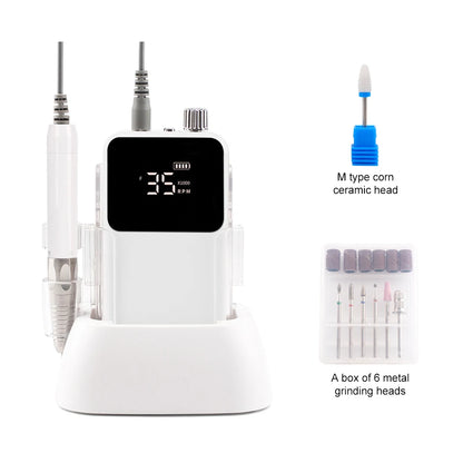 Rechargeable Brushless Nail Drill Machine, 35000RPM Cordless Electric Manicure Tool - Bond Well Supplies