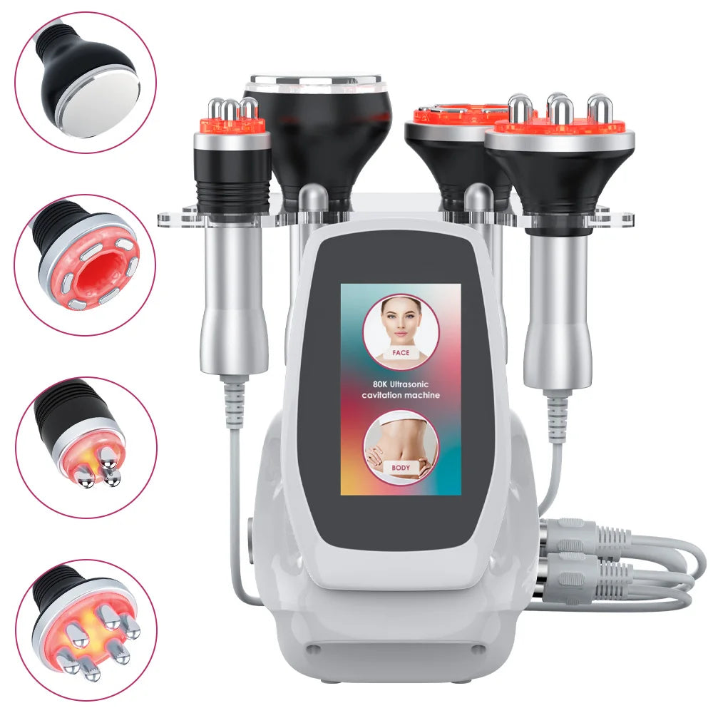 4-in-1 80K Cavitation Body Slimming Machine, Ultrasonic Beauty Device with Vacuum Suction & Facial Massage - Bond Well Supplies