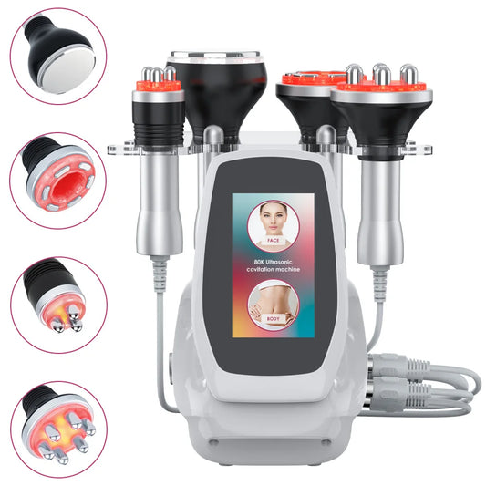 4-in-1 80K Cavitation Body Slimming Machine, Ultrasonic Beauty Device with Vacuum Suction & Facial Massage - Bond Well Supplies