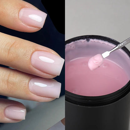 MSHARE 250g Builder Nail Gel, Hard Gel for Nail Extensions, French Nail Art and Sculpting