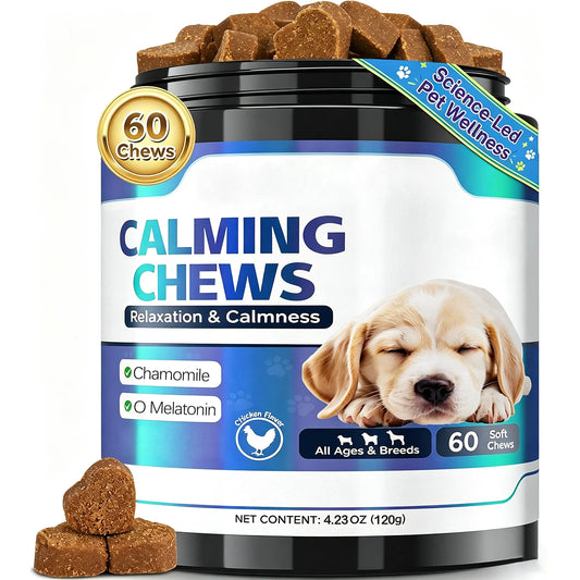 Dog Calming Supplement with Melatonin, Soft Chews for Relaxation & Everyday Stress Support - Bond Well Supplies