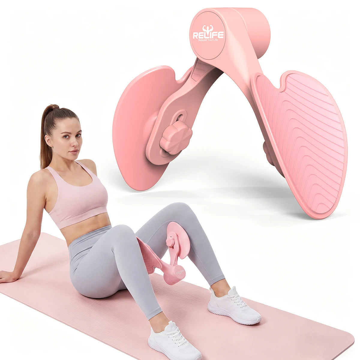 RELIFE Thigh Master, 360° Adjustable Leg Exerciser for Home, Gym, Office and Outdoor Workouts