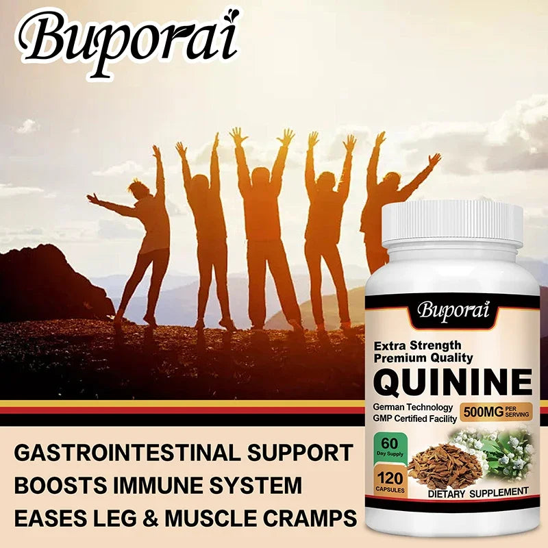 Premium Quinine Capsules for Daily Nutritional Support, Made in the USA