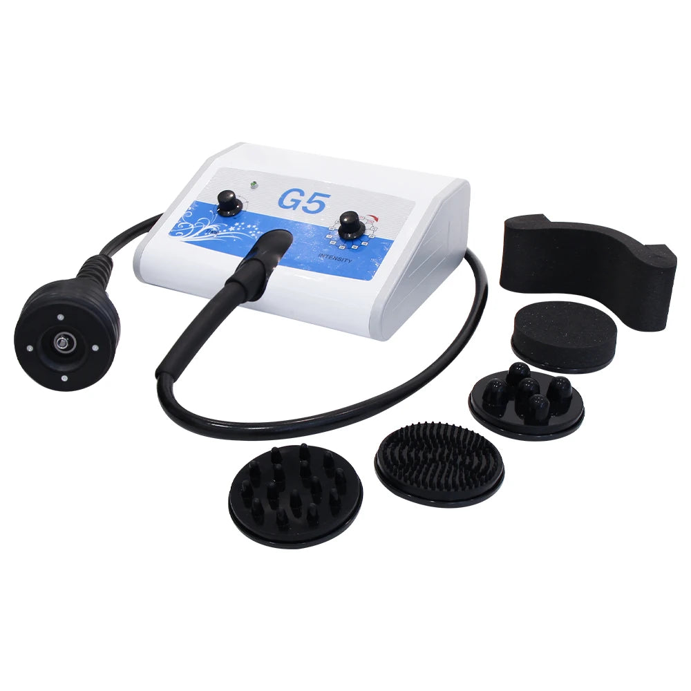 Professional High-Frequency Vibrating Massager, G5 Body Massage Machine with 5 Massage Tips