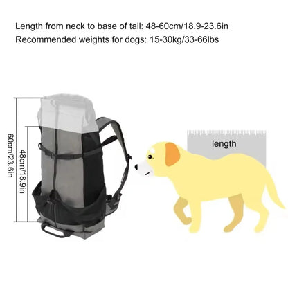 Multifunctional Pet Carrier Backpack, Breathable Mesh Dog Travel Bag for Hiking, Cycling & Outdoor Activities