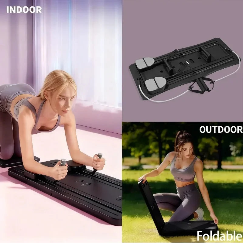 Multifunctional Pilates Exercise Board, Foldable Core & Full-Body Workout Trainer for Home Fitness