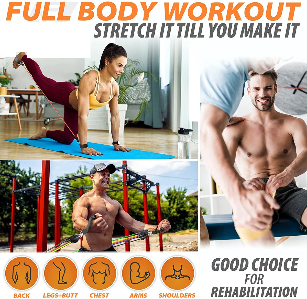Heavy-Duty Booty Resistance Bands, Up to 300LB for Glute Training, Fitness & Gym Workouts