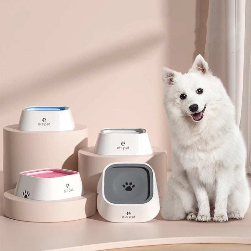 Floating Dog Water Dispenser, 1.5L ABS Plastic No-Spill Water Bowl with Non-Slip Base SEO-Optimized - Bond Well Supplies