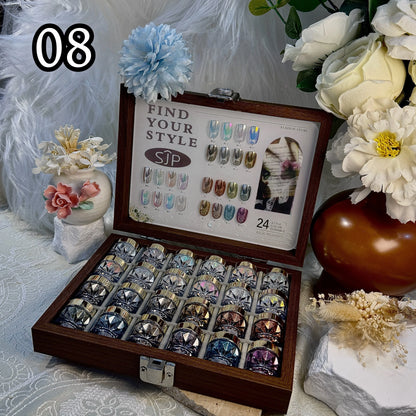 High-End Nail Art Set with 24 Mirror Powder Colors and Ultra-Fine Glitter Effects