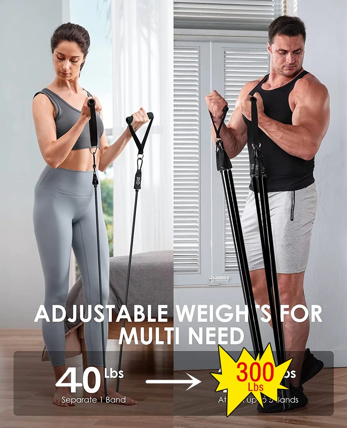 Heavy-Duty Booty Resistance Bands, Up to 300LB for Glute Training, Fitness & Gym Workouts