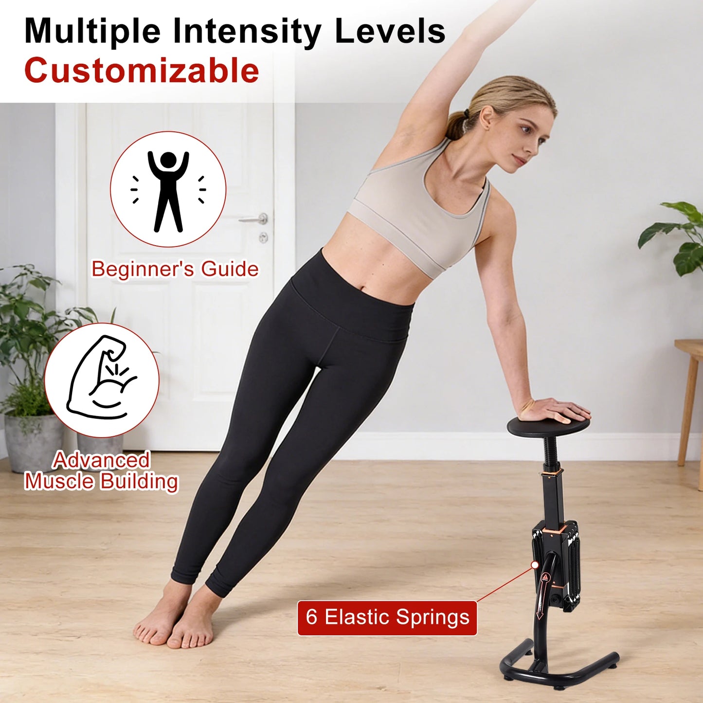 Adjustable Assisted Squat Trainer for Glutes, Legs, Hamstrings, Quads and Core Workouts