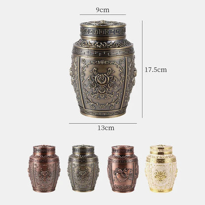 Metal Memorial Cremation Urn, Coffin Box Keepsake for Human, Pet & Small Animal Ashes