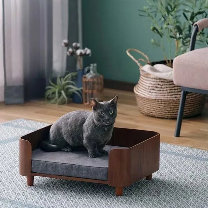 Modern Wooden Cat & Dog Kennel, Comfortable Indoor Pet Bed & Furniture - Bond Well Supplies