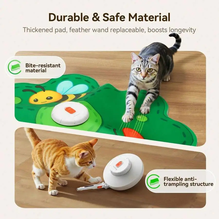 Interactive Rechargeable Cat Toy With LED Dot And Feather