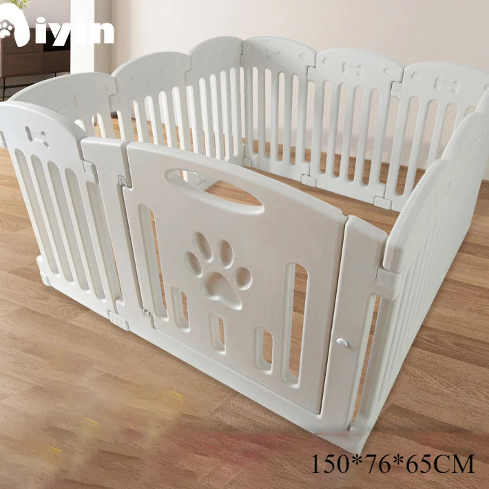 Indoor Pet Fence for Small Dogs, Dog Kennel & Playpen Enclosure with Safety Guard Rails