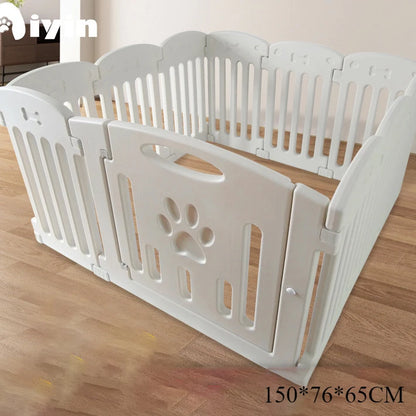 Indoor Pet Fence for Small Dogs, Dog Kennel & Playpen Enclosure with Safety Guard Rails