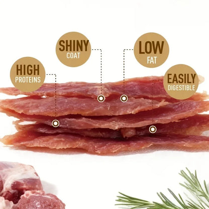 Natural Dried Duck Meat Dog Treats, High-Protein Training Rewards for Small, Medium and Large Dogs