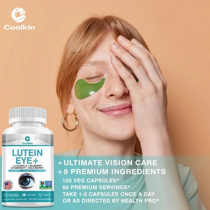 Lutein Eye Support Supplement with Vitamin A, Bilberry, Eyebright & Goji Wolfberry - Bond Well Supplies