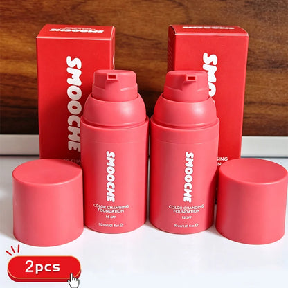 SMOOCHE Color-Adaptive Liquid Foundation SPF 15, Smooth Lightweight Makeup with Oil Control - Bond Well Supplies