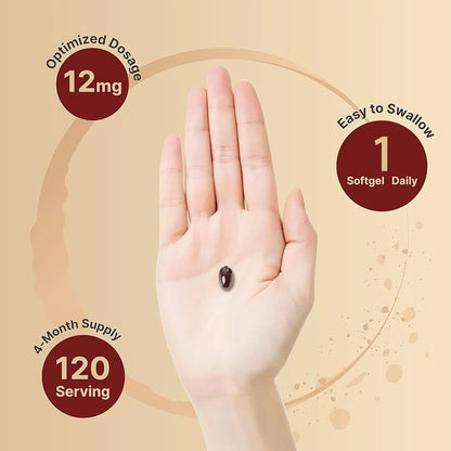 Natural Astaxanthin 12mg Antioxidant Supplement, 120 Count