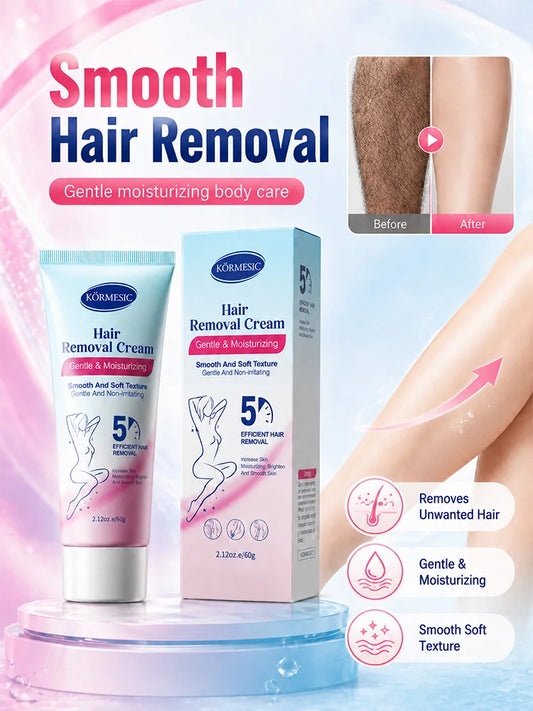 Hair Removal Cream for Women & Men, Gentle Moisturizing Body Depilatory for Legs, Arms & Underarms - Bond Well Supplies