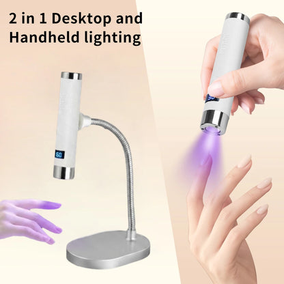 AI Sensor UV LED Nail Lamp, Rechargeable Cordless Gel Nail Dryer with Smart Auto Sensor