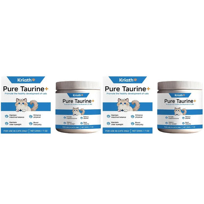 Cat Wellness Powder Supplement, 200g 99.9% Pure Taurine with Vitamin E & Zinc for Sensitive Pets SEO-Optim - Bond Well Supplies
