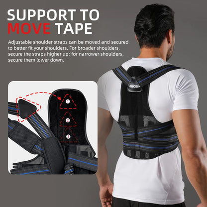 VBOSi Back Support Posture Corrector, Adjustable Design for Men & Women