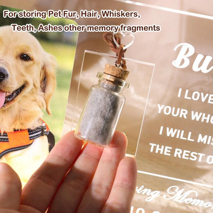 Personalized Pet Memorial Acrylic Plaque, Custom Photo Keepsake for Dogs and Cats