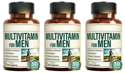 Multivitamin for Men with Methylated Vitamins & Chelated Minerals, Daily Energy & Immune Support - Bond Well Supplies